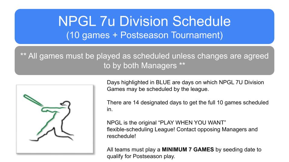 2025 7u Schedule